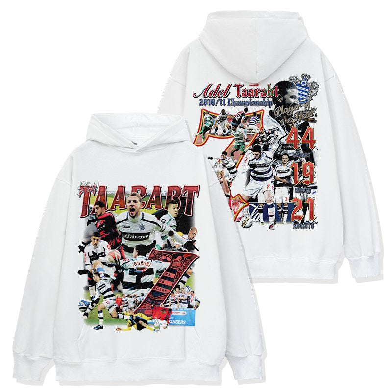 ADEL TAARABT VINTAGE HOODIE – לבן
