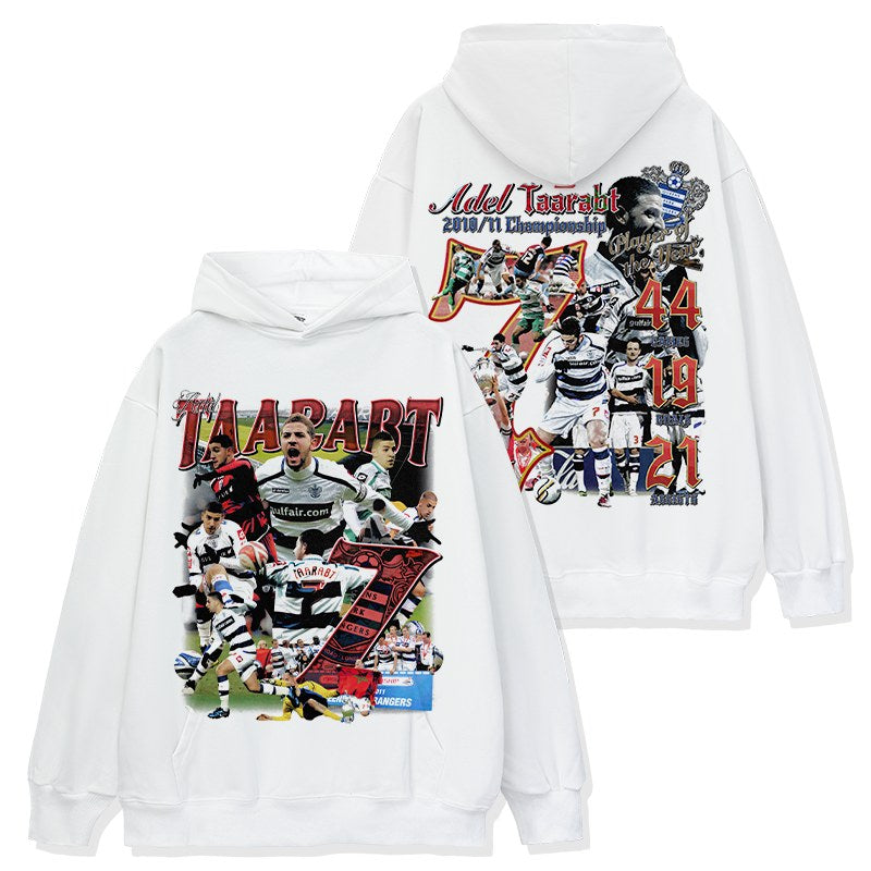 ADEL TAARABT VINTAGE HOODIE – לבן