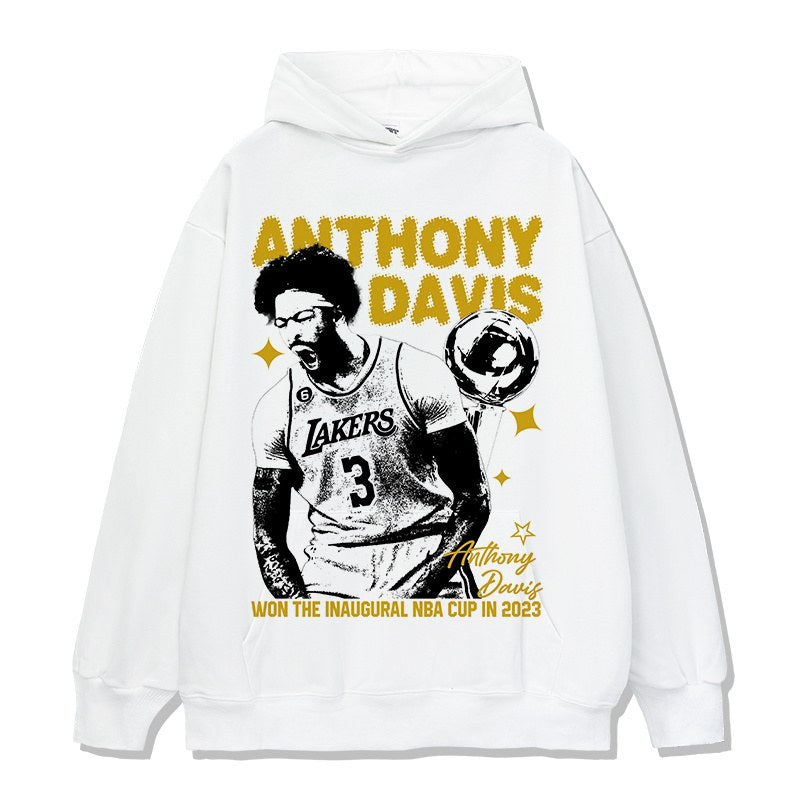 ANTHONY DAVIS VINTAGE HOODIE – לבן