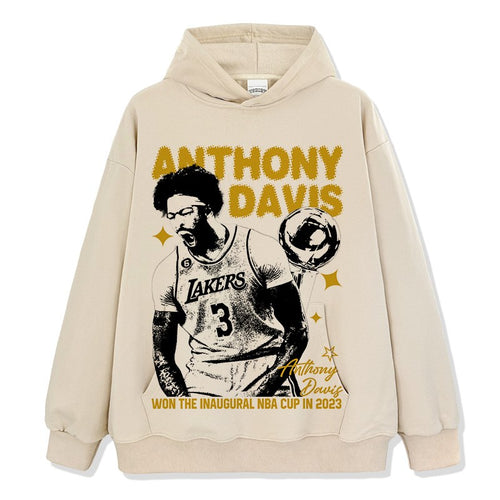 ANTHONY DAVIS VINTAGE HOODIE – שמנת