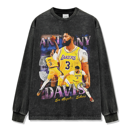 ANTHONY DAVIS LONG SLEEVE – שחור שטוף