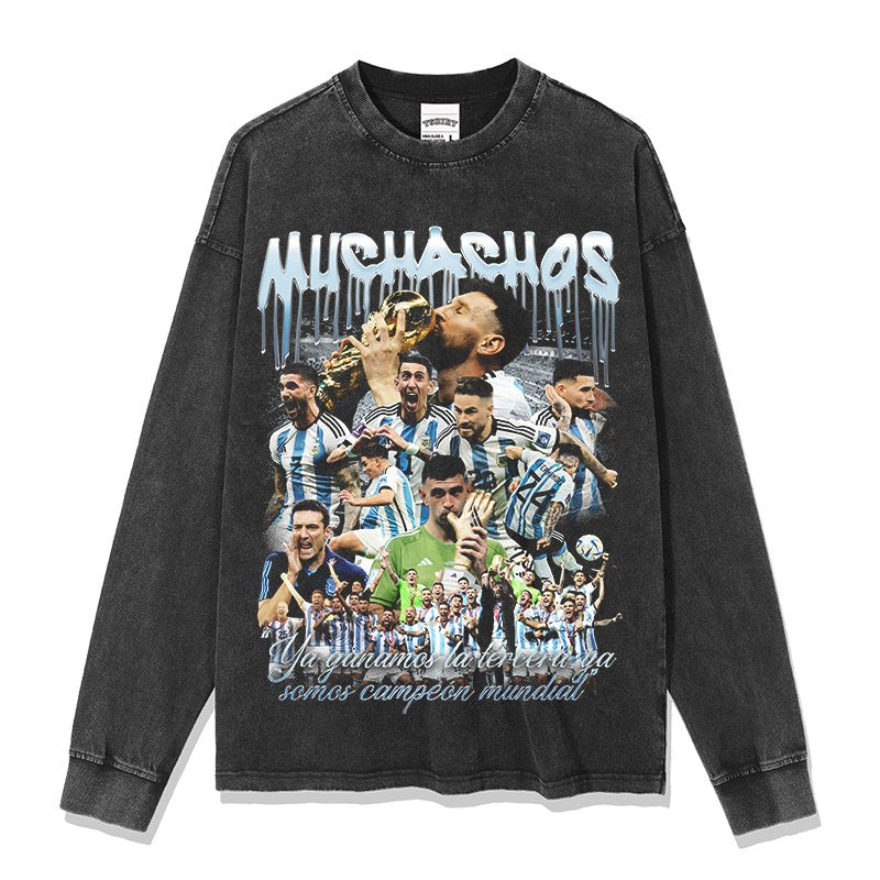 ARGENTINA LONG SLEEVE – שחור שטוף