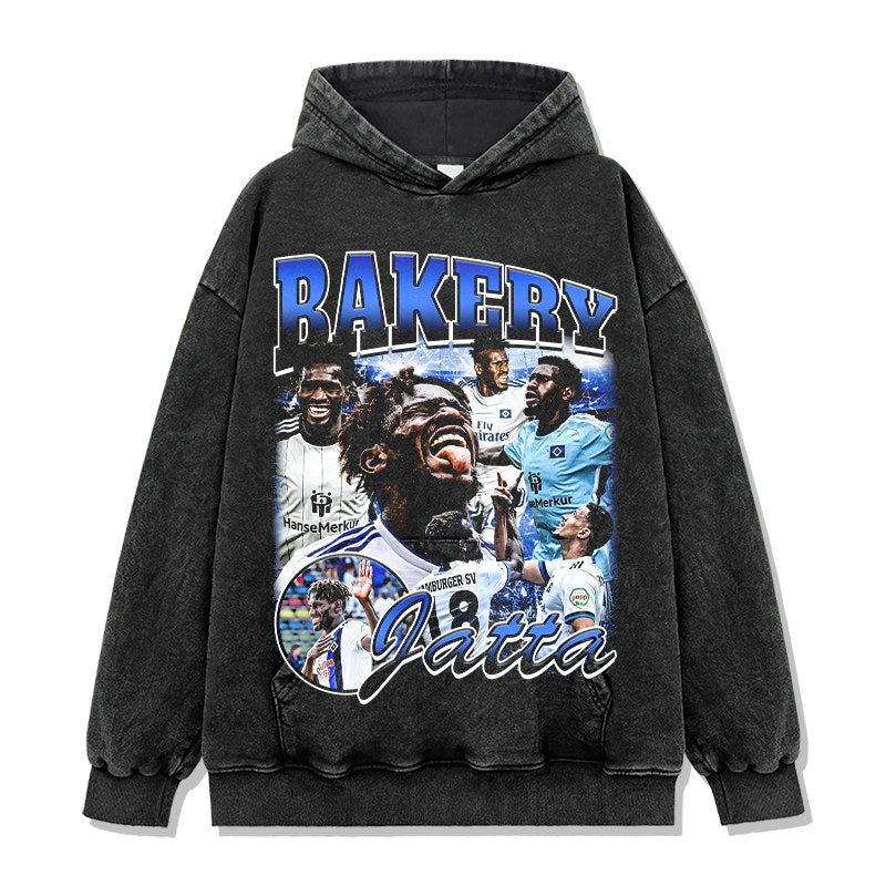 BAKERY JATTA VINTAGE HOODIE – שחור שטוף