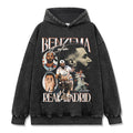 BENZEMA VINTAGE HOODIE – שחור שטוף
