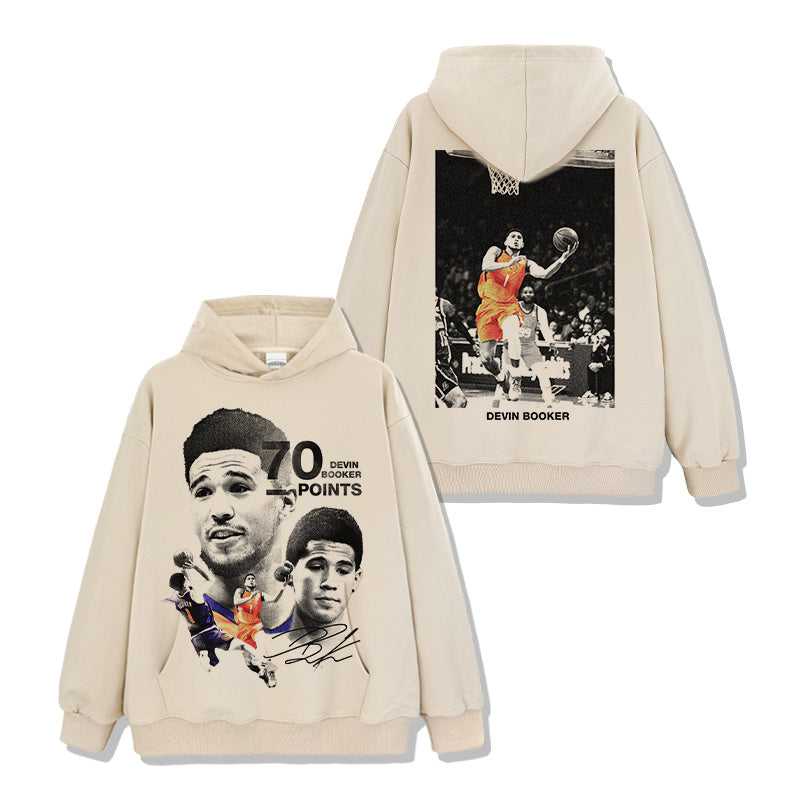 DEVIN BOOKER VINTAGE HOODIE – שמנת