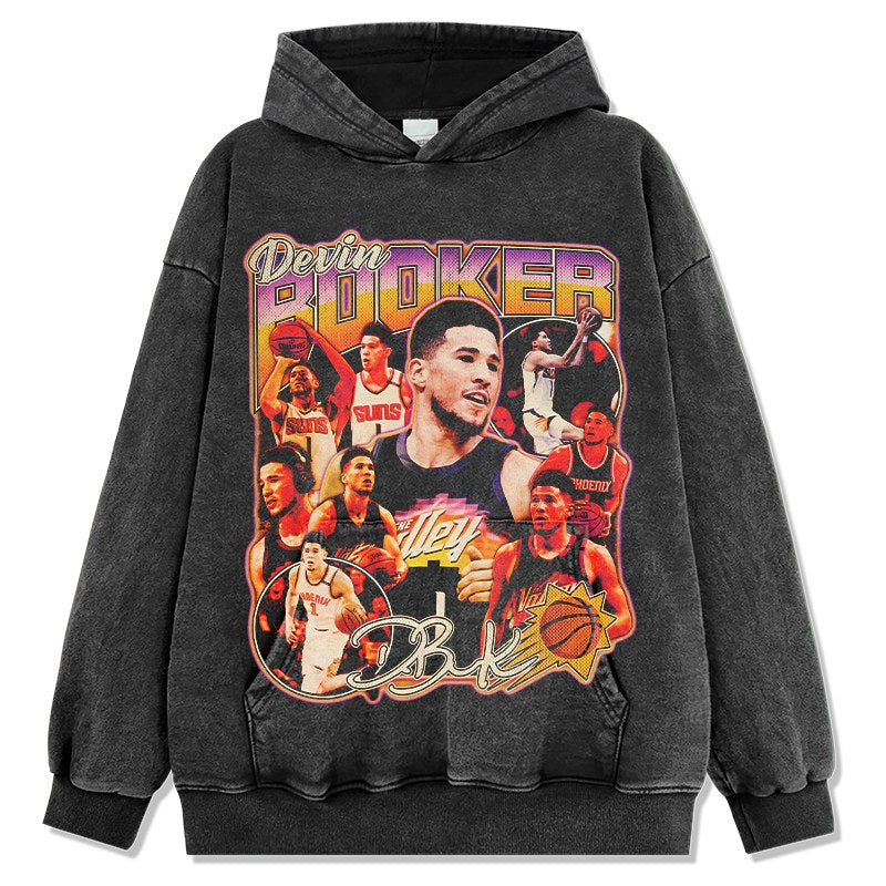 DEVIN BOOKER VINTAGE HOODIE – שחור שטוף