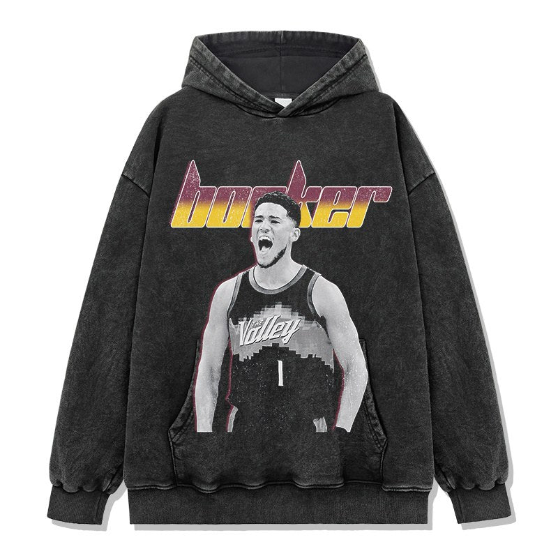 DEVIN BOOKER VINTAGE HOODIE – שחור שטוף
