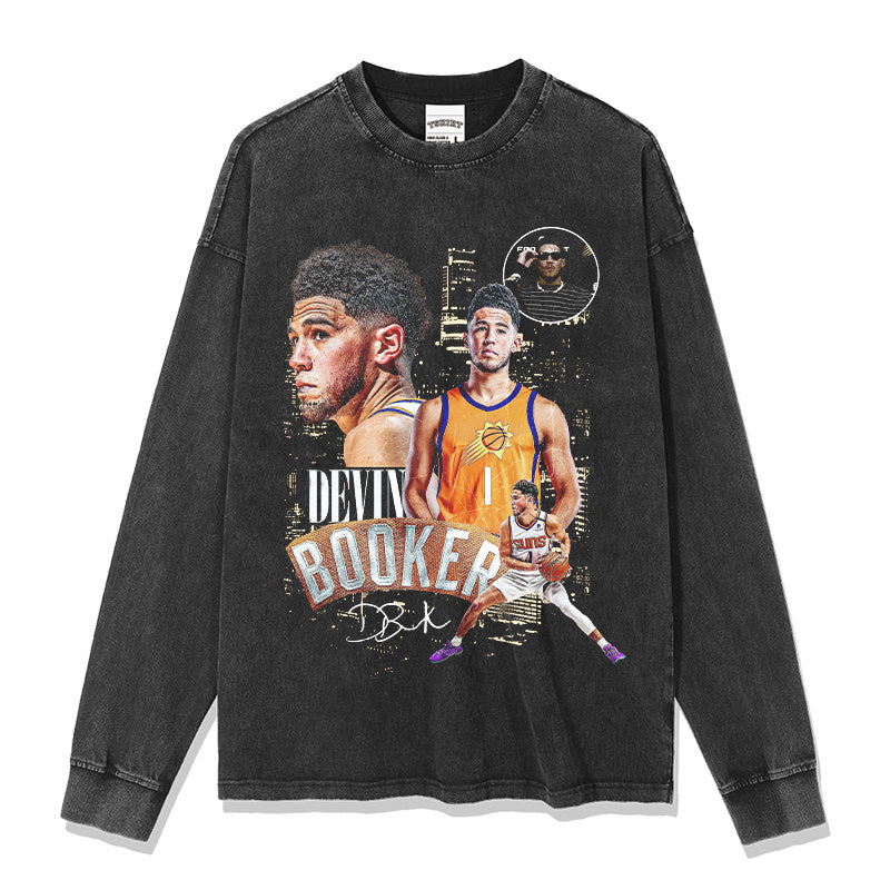 DEVIN BOOKER LONG SLEEVE – שחור שטוף