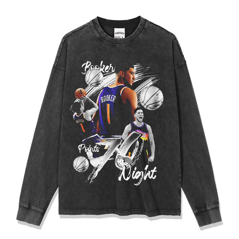 DEVIN BOOKER LONG SLEEVE – שחור שטוף