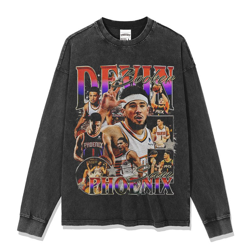 DEVIN BOOKER LONG SLEEVE – שחור שטוף