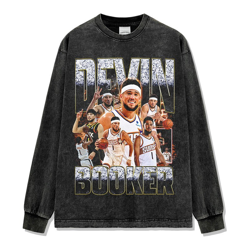 DEVIN BOOKER LONG SLEEVE – שחור שטוף