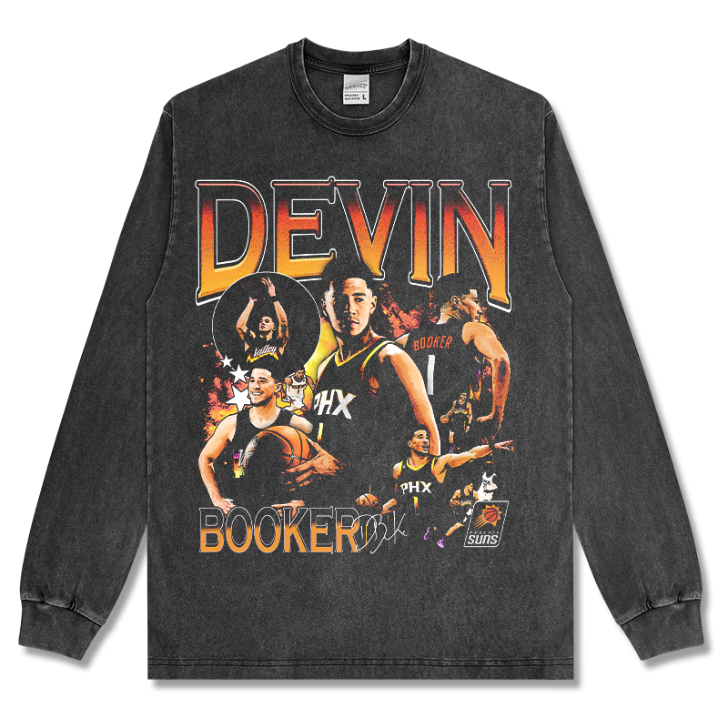 DEVIN BOOKER LONG SLEEVE – שחור שטוף