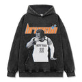 JALEN BRUNSON VINTAGE HOODIE – שחור שטוף