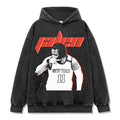 JALEN BRUNSON VINTAGE HOODIE – שחור שטוף