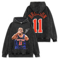 JALEN BRUNSON VINTAGE HOODIE – שחור שטוף