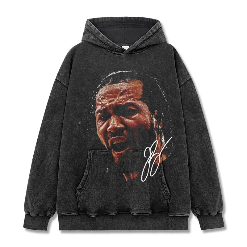 JALEN BRUNSON VINTAGE HOODIE – שחור שטוף