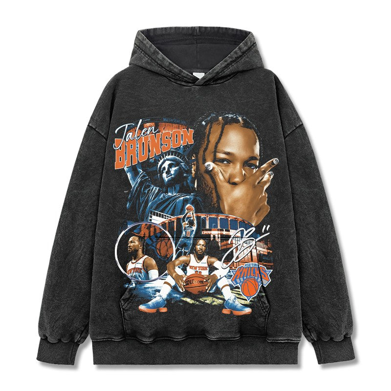 JALEN BRUNSON VINTAGE HOODIE · HALL OF FAME