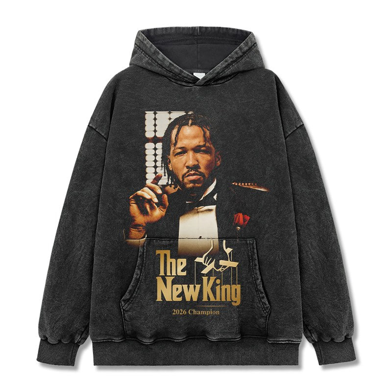 JALEN BRUNSON VINTAGE HOODIE – שחור שטוף