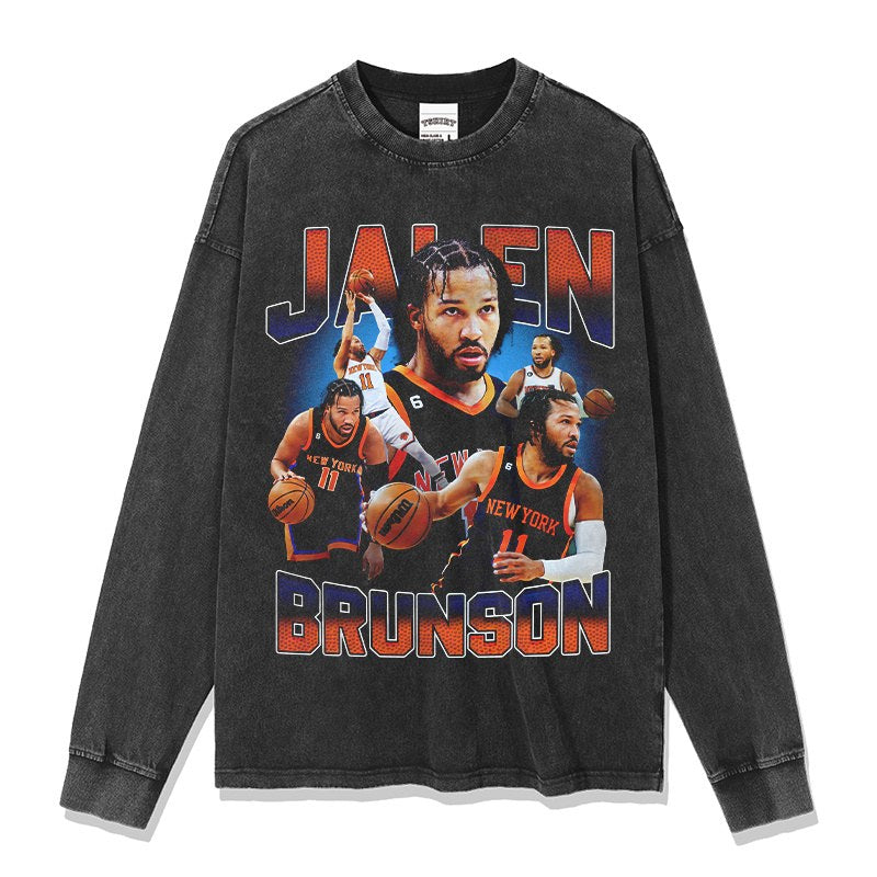 JALEN BRUNSON LONG SLEEVE – שחור שטוף