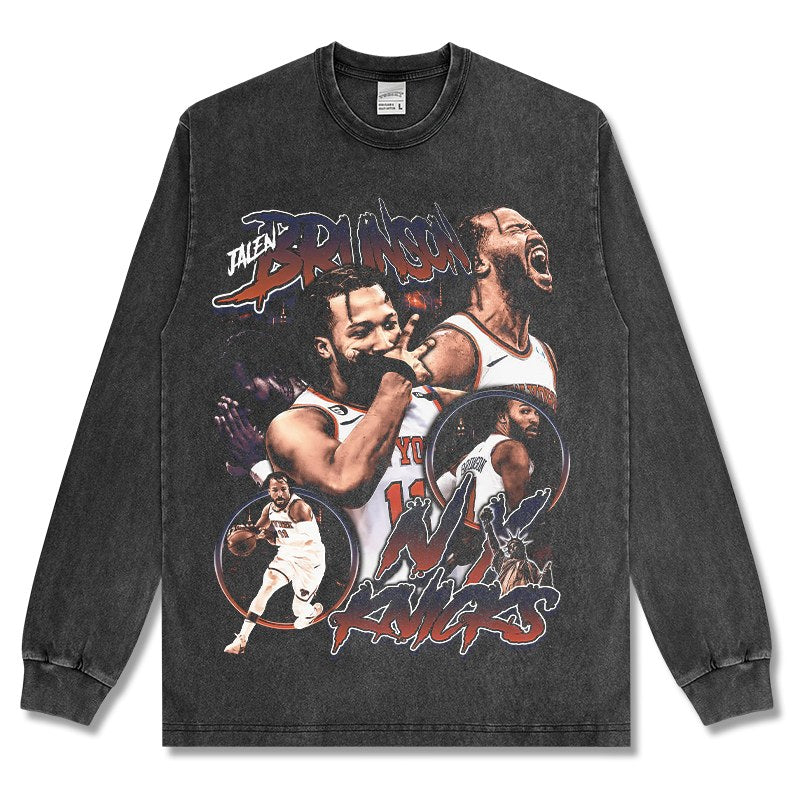 JALEN BRUNSON LONG SLEEVE – שחור שטוף