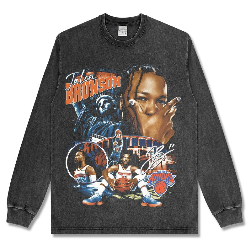JALEN BRUNSON LONG SLEEVE – שחור שטוף