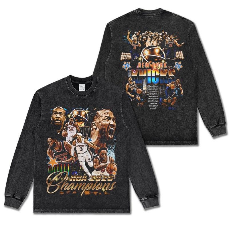 JALEN BRUNSON LONG SLEEVE – שחור שטוף