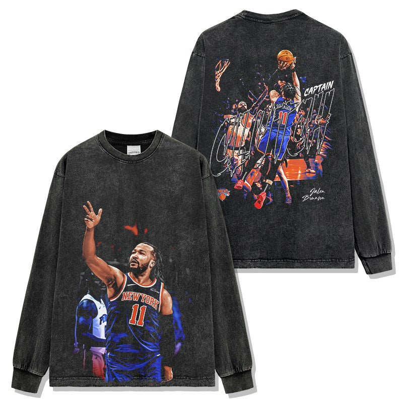 JALEN BRUNSON LONG SLEEVE – שחור שטוף