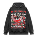 BUKAYO SAKA VINTAGE HOODIE – שחור שטוף