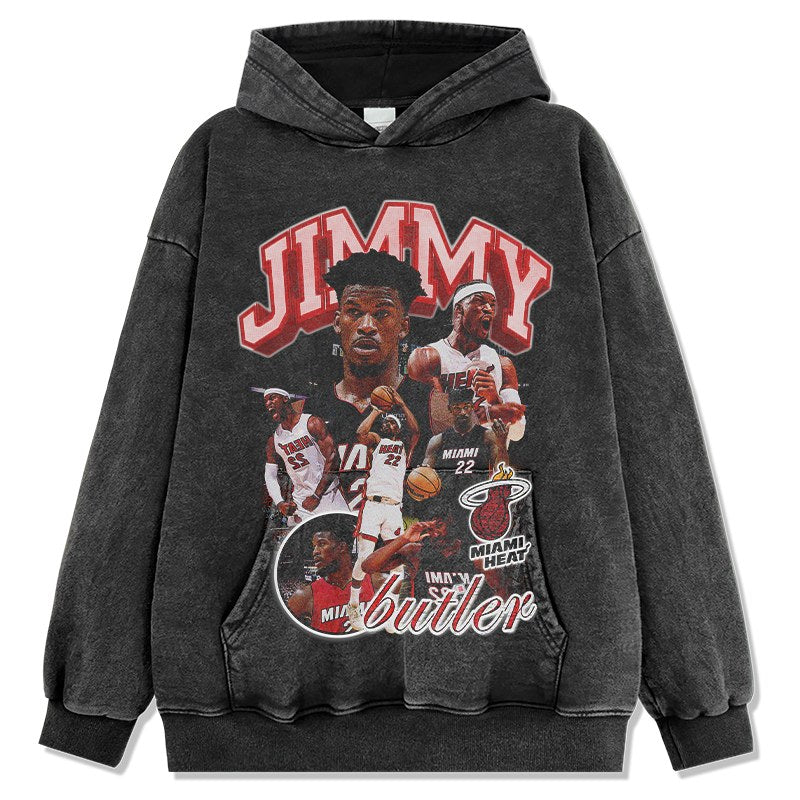 JIMMY BUTLER VINTAGE HOODIE · LEGEND