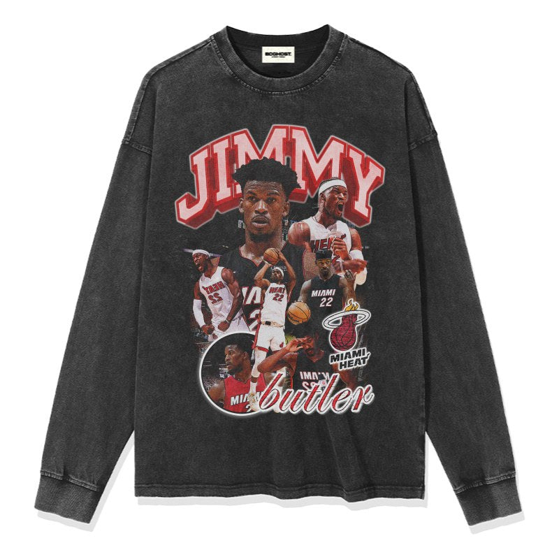 JIMMY BUTLER LONG SLEEVE – שחור שטוף