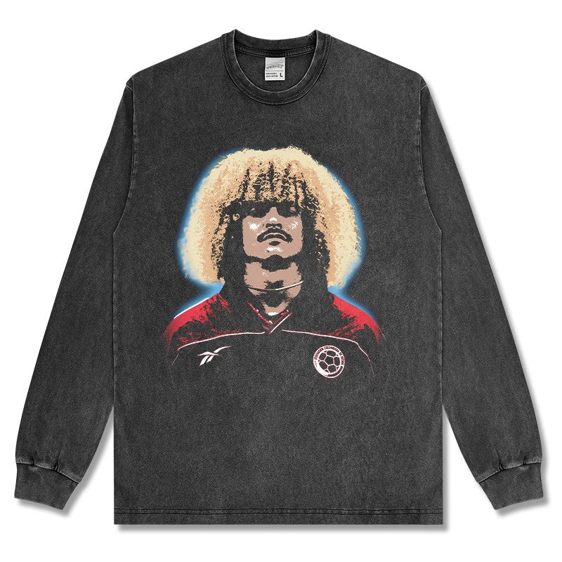CARLOS VALDERRAMA LONG SLEEVE – שחור שטוף