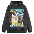 CARMELO ANTHONY VINTAGE HOODIE – שחור שטוף