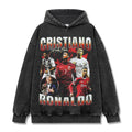 CRISTIANO RONALDO VINTAGE HOODIE – שחור שטוף