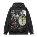 CRISTIANO RONALDO VINTAGE HOODIE – שחור שטוף