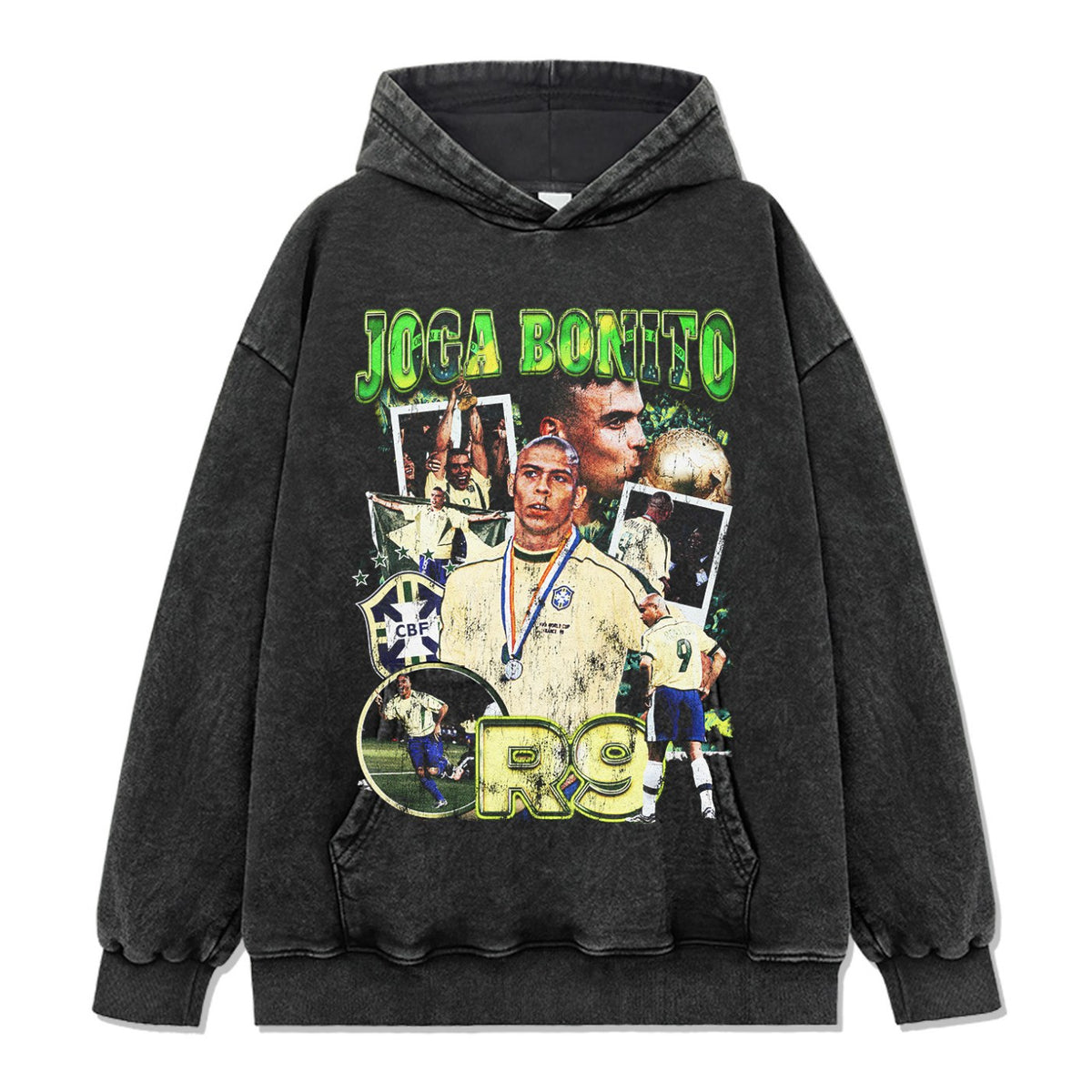 CRISTIANO RONALDO VINTAGE HOODIE – שחור שטוף