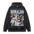 CRISTIANO RONALDO VINTAGE HOODIE – שחור שטוף