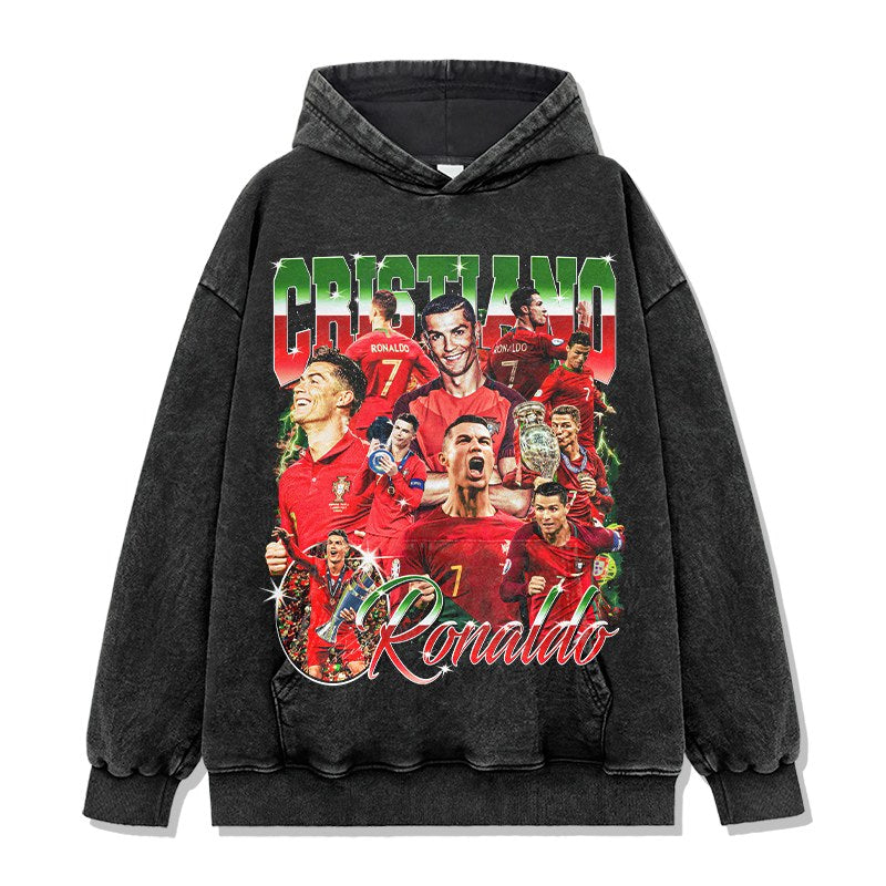 CRISTIANO RONALDO VINTAGE HOODIE · ICON