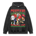 CRISTIANO RONALDO VINTAGE HOODIE – שחור שטוף
