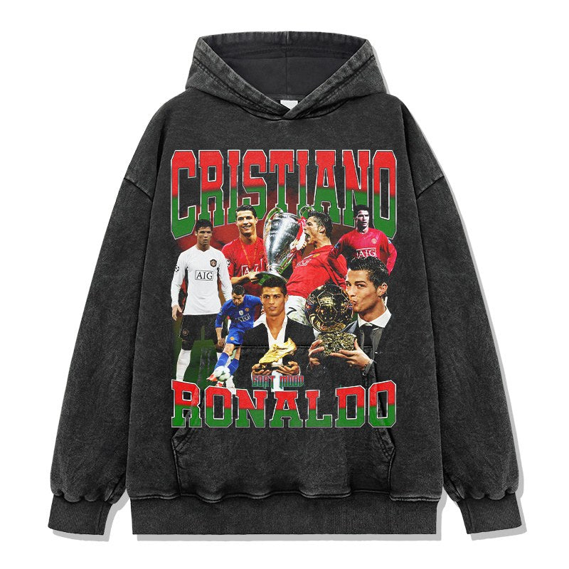 CRISTIANO RONALDO VINTAGE HOODIE · KING