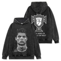 CRISTIANO RONALDO VINTAGE HOODIE – שחור שטוף