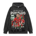CRISTIANO RONALDO VINTAGE HOODIE – שחור שטוף