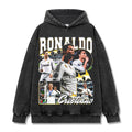 CRISTIANO RONALDO VINTAGE HOODIE – שחור שטוף