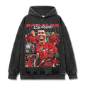 CRISTIANO RONALDO VINTAGE HOODIE – שחור שטוף