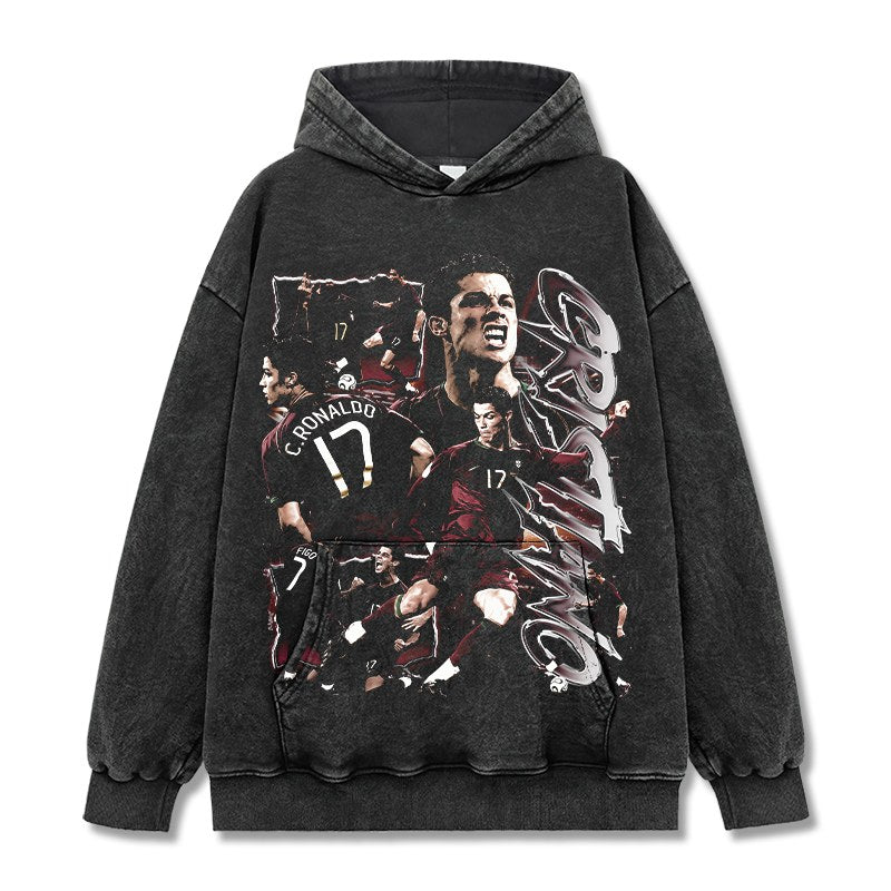 CRISTIANO RONALDO VINTAGE HOODIE · SKY JUMP