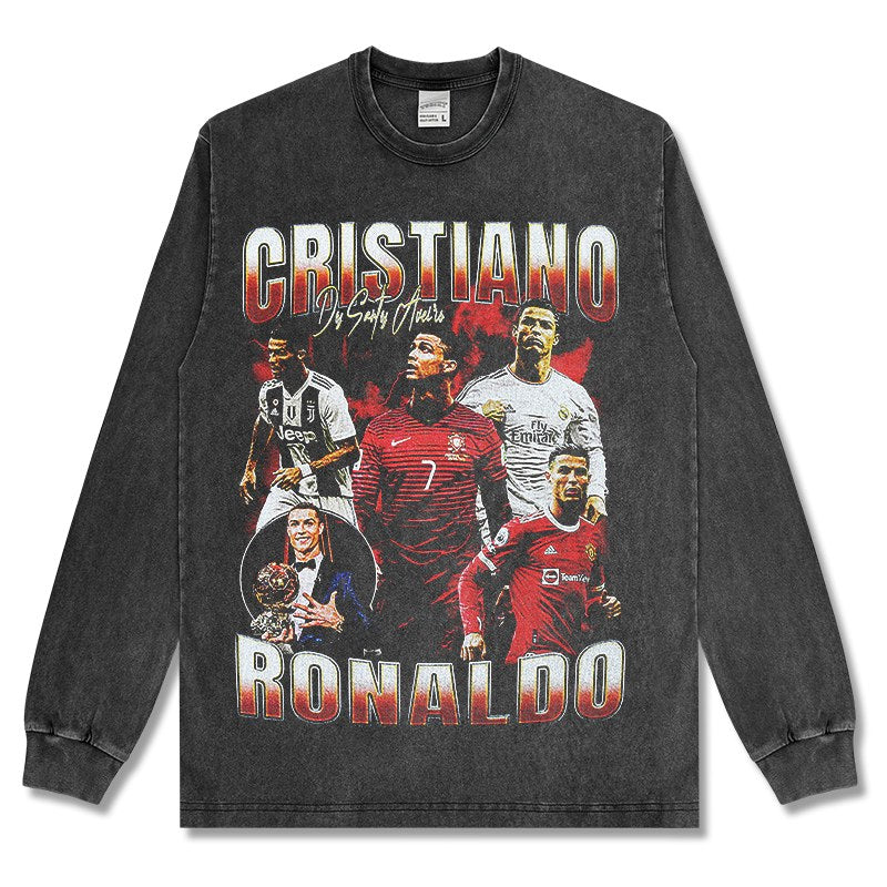CRISTIANO RONALDO LONG SLEEVE – שחור שטוף