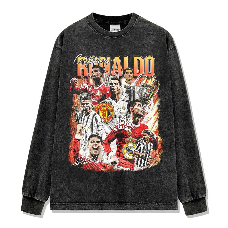 CRISTIANO RONALDO LONG SLEEVE – שחור שטוף