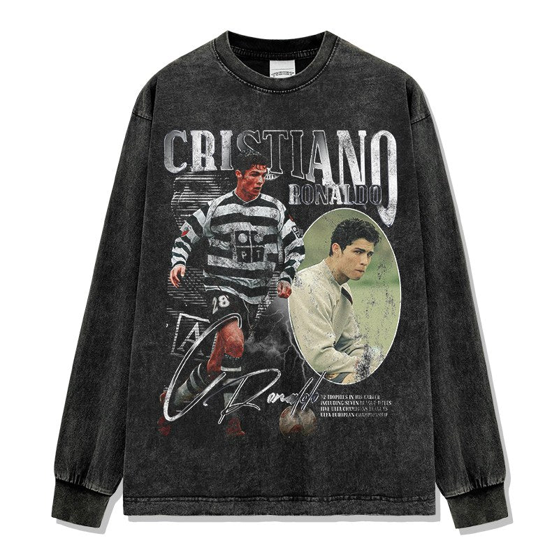 CRISTIANO RONALDO LONG SLEEVE – שחור שטוף
