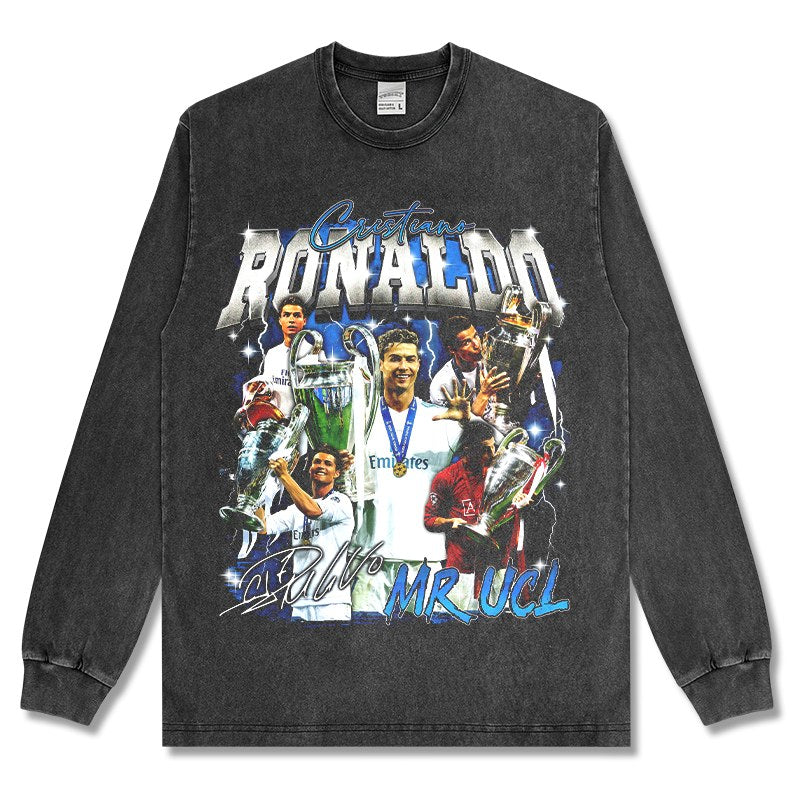 CRISTIANO RONALDO LONG SLEEVE – שחור שטוף