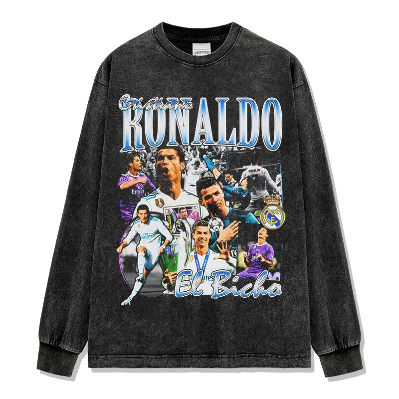 CRISTIANO RONALDO LONG SLEEVE – שחור שטוף