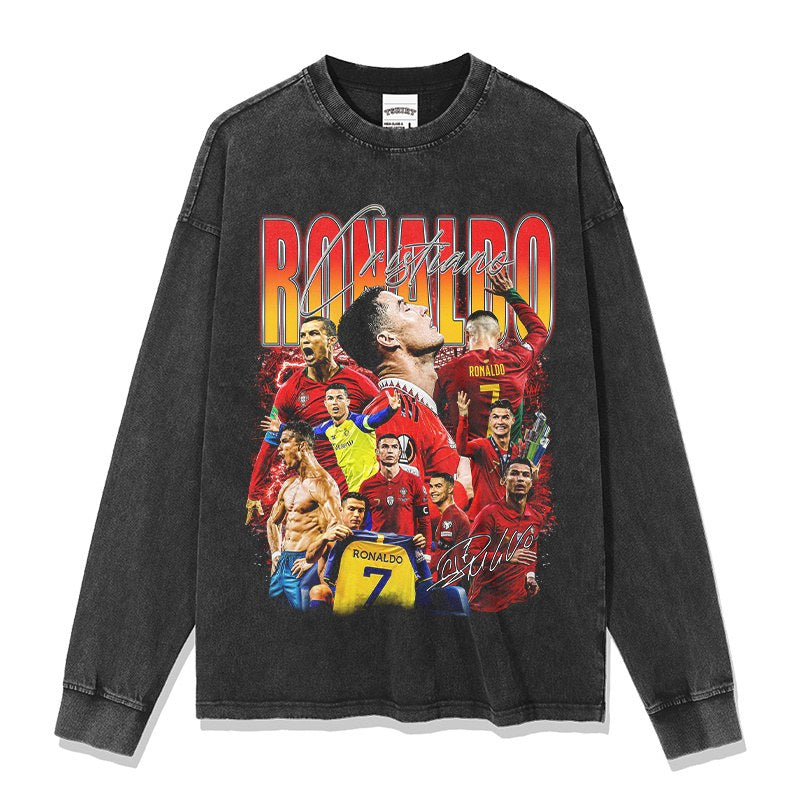 CRISTIANO RONALDO LONG SLEEVE – שחור שטוף